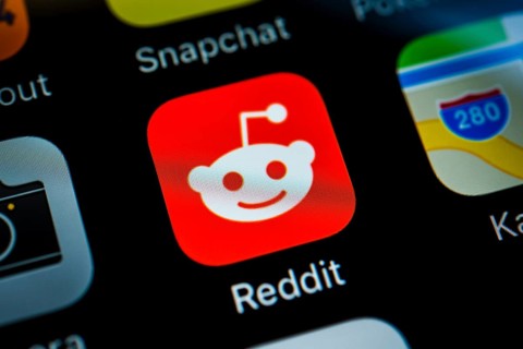 Smartphone screen with Redditt icon in detail