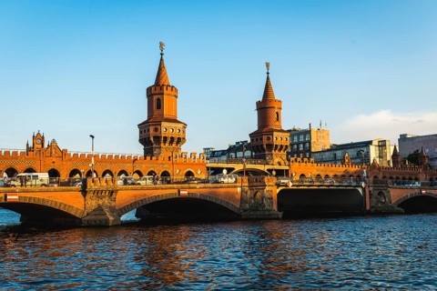 Oberbaum Bridge between Kreuzberg and Friedrichshain