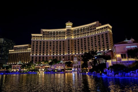 Bellagio Hotel and Casino at night
