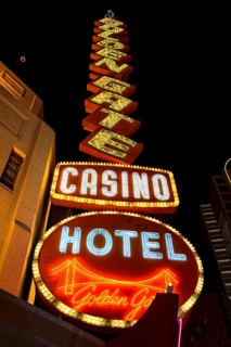 Neon neon sign of the Golden Gate Casino Hotel