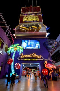 Neon neon signs at the Fremont Street Experience in old Las Vegas