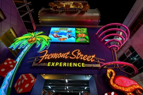 Neon neon signs at the Fremont Street Experience in old Las Vegas