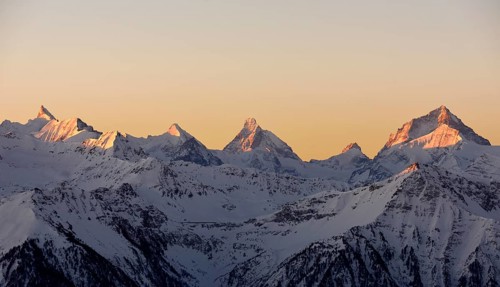 Alpine panorama with Rothorn
