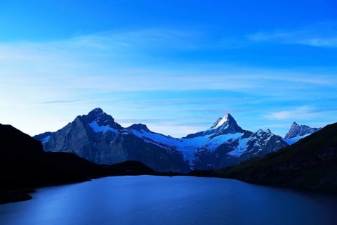 Early morning at Bachalpsee lake