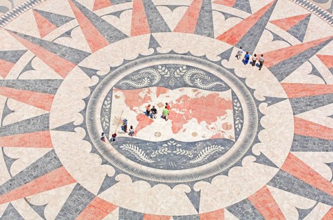 compass rose and mappa mundi