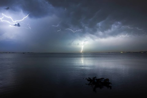Thunderstorm with multiple thunderbolts
