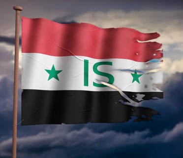 Syrian Flag with IS writing