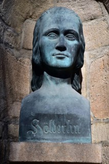 Holderlin bust at the Holderlin Tower