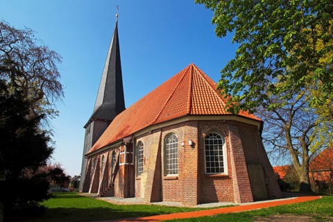 Historical St. Nikolai Church in Borstel