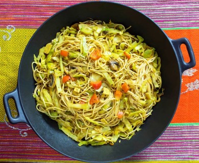 Indonesian noodle pan