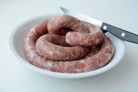 Fresh raw salsiccia