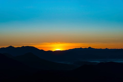 Sunrise over mountains