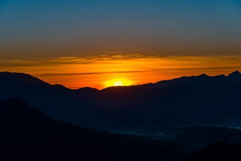 Sunrise over mountains