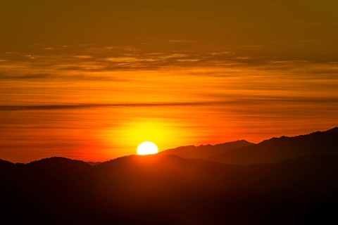Sunrise over mountains