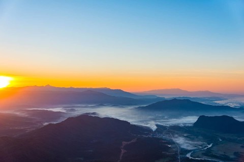 Karst mountains at sunrise
