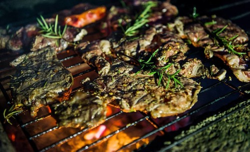 Steaks with rosemary