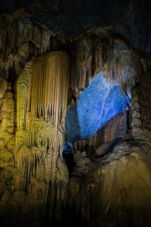 Illuminated cave