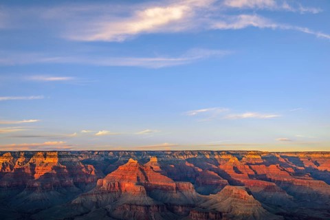Gorge of the Grand Canyon at sunset