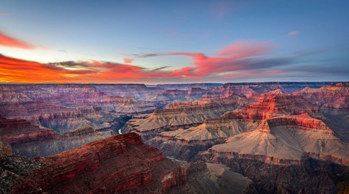 Gorge of the Grand Canyon at sunset