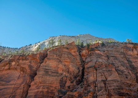 Red sandstone wall