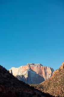 View through Zion Canyon to the Altar of Sacrifice