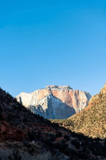 View through Zion Canyon to the Altar of Sacrifice