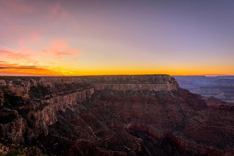 Gorge of the Grand Canyon at sunset