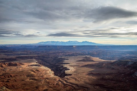 View from Grand View Point Overlook to erosion landscape