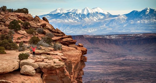 View from Grand View Point to La Sal Mountains