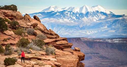 View from Grand View Point to La Sal Mountains