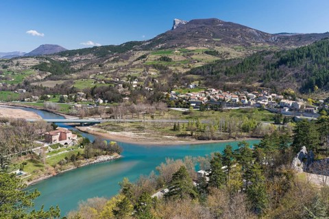 The whitewater river Buech flows into the Durance as right tributary