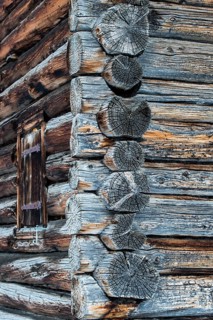 Weathered wooden beams