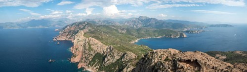 Coastal and mountain scenery