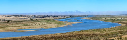 Mouth of the Orange River at Alexander Bay
