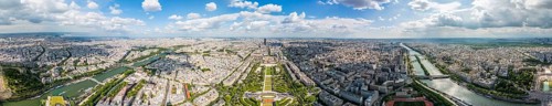 360 degree panorama from Eiffel Tower