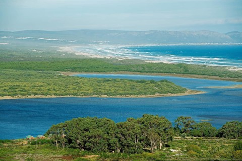 View of Walker Bay Nature Reserve near Hermanus