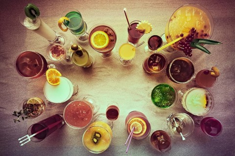 Various long drinks