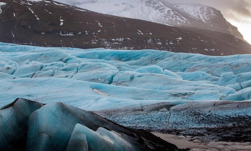 Glacier lagoon of the Svinafellsjokull