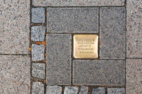Memorial stone to Erich Muhsam