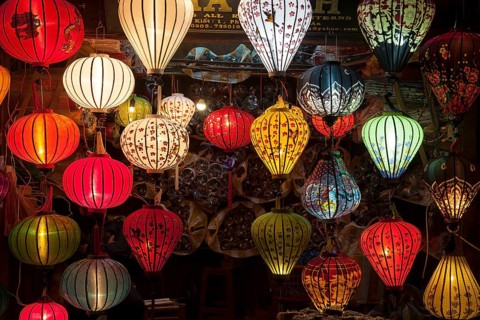 Shop with lanterns