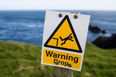 Warning Drop sign