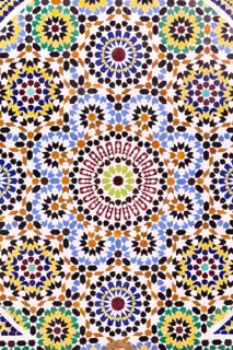 Moroccan zillij mosaic tile decoration