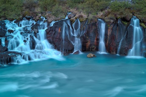 Hraunfossar Waterfall