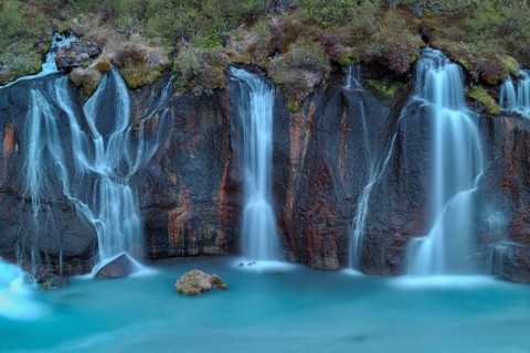 Hraunfossar Waterfall