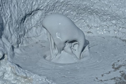 Bubbling mud pool