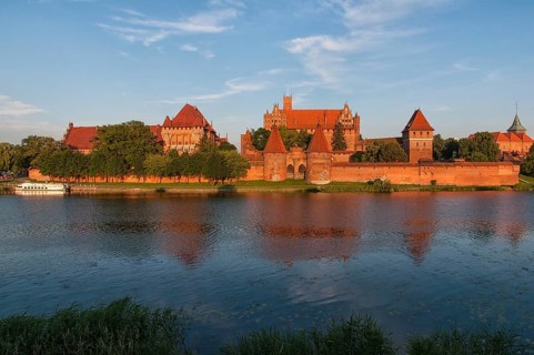 Malbork Castle in the evening light