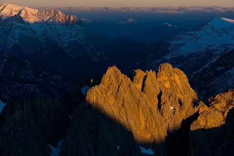 Grubeisen peak in morning light