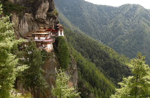 Tiger's Nest Monastery in the cliffside of Paro valley