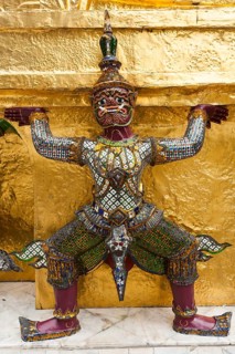 Caryatid at Gold Chedi in Wat Phra Kaeo Temple