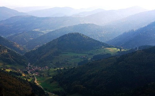 View from Belchen towards Munstertal